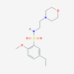 molecular formula C15H24N2O4S B501698 5-ethyl-2-methoxy-N-(2-morpholinoethyl)benzenesulfonamide CAS No. 898654-50-7