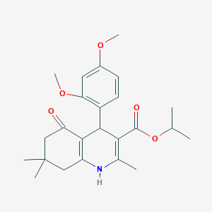 molecular formula C24H31NO5 B5016981 isopropyl 4-(2,4-dimethoxyphenyl)-2,7,7-trimethyl-5-oxo-1,4,5,6,7,8-hexahydro-3-quinolinecarboxylate 