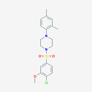 molecular formula C19H23ClN2O3S B501700 1-[(4-Chloro-3-methoxyphenyl)sulfonyl]-4-(2,4-dimethylphenyl)piperazine CAS No. 682762-30-7