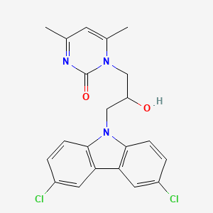 molecular formula C21H19Cl2N3O2 B5017003 1-[3-(3,6-dichloro-9H-carbazol-9-yl)-2-hydroxypropyl]-4,6-dimethyl-2(1H)-pyrimidinone 