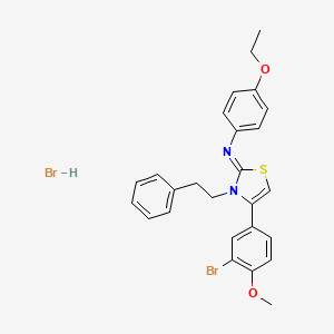 molecular formula C26H26Br2N2O2S B5017017 N-[4-(3-bromo-4-methoxyphenyl)-3-(2-phenylethyl)-1,3-thiazol-2(3H)-ylidene]-4-ethoxyaniline hydrobromide 