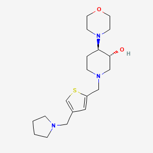 molecular formula C19H31N3O2S B5017027 (3R*,4R*)-4-(4-morpholinyl)-1-{[4-(1-pyrrolidinylmethyl)-2-thienyl]methyl}-3-piperidinol 