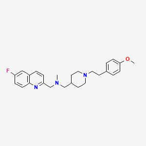 1-(6-fluoro-2-quinolinyl)-N-({1-[2-(4-methoxyphenyl)ethyl]-4-piperidinyl}methyl)-N-methylmethanamine