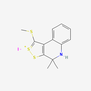 4,4-dimethyl-1-(methylthio)-4,5-dihydro[1,2]dithiolo[3,4-c]quinolin-2-ium iodide