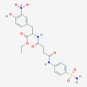 ethyl N-(4-{[4-(aminosulfonyl)phenyl]amino}-4-oxobutanoyl)-3-nitrotyrosinate