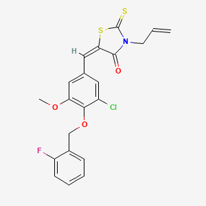 3-allyl-5-{3-chloro-4-[(2-fluorobenzyl)oxy]-5-methoxybenzylidene}-2-thioxo-1,3-thiazolidin-4-one