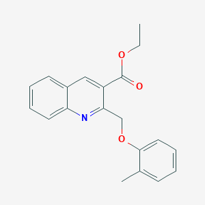 molecular formula C20H19NO3 B501707 Ethyl 2-[(2-methylphenoxy)methyl]quinoline-3-carboxylate 