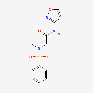 molecular formula C12H13N3O4S B5017077 N~1~-3-isoxazolyl-N~2~-methyl-N~2~-(phenylsulfonyl)glycinamide 