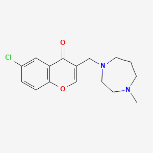 6-chloro-3-[(4-methyl-1,4-diazepan-1-yl)methyl]-4H-chromen-4-one