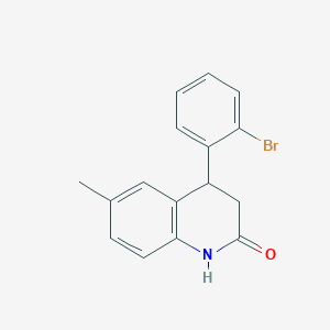 molecular formula C16H14BrNO B5017092 4-(2-bromophenyl)-6-methyl-3,4-dihydro-2(1H)-quinolinone 