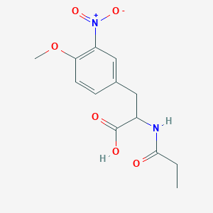 molecular formula C13H16N2O6 B5017105 O-methyl-3-nitro-N-propionyltyrosine 