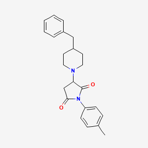 3-(4-benzyl-1-piperidinyl)-1-(4-methylphenyl)-2,5-pyrrolidinedione