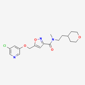 5-{[(5-chloro-3-pyridinyl)oxy]methyl}-N-methyl-N-[2-(tetrahydro-2H-pyran-4-yl)ethyl]-3-isoxazolecarboxamide