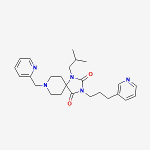 1-isobutyl-8-(2-pyridinylmethyl)-3-[3-(3-pyridinyl)propyl]-1,3,8-triazaspiro[4.5]decane-2,4-dione