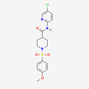 N-(5-chloro-2-pyridinyl)-1-[(4-methoxyphenyl)sulfonyl]-4-piperidinecarboxamide