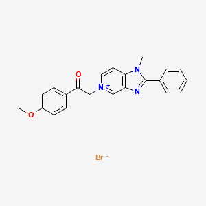 5-[2-(4-methoxyphenyl)-2-oxoethyl]-1-methyl-2-phenyl-1H-imidazo[4,5-c]pyridin-5-ium bromide