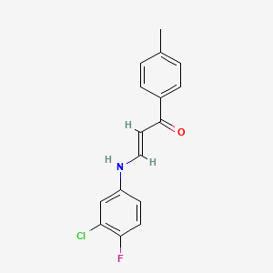 3-[(3-chloro-4-fluorophenyl)amino]-1-(4-methylphenyl)-2-propen-1-one