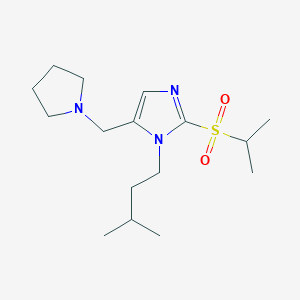 2-(isopropylsulfonyl)-1-(3-methylbutyl)-5-(1-pyrrolidinylmethyl)-1H-imidazole