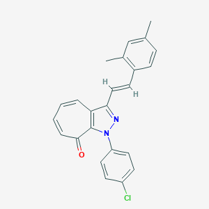 molecular formula C24H19ClN2O B501717 1-(4-chlorophenyl)-3-[2-(2,4-dimethylphenyl)vinyl]cyclohepta[c]pyrazol-8(1H)-one 