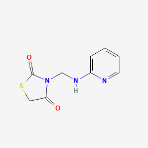 molecular formula C9H9N3O2S B5017170 3-[(2-pyridinylamino)methyl]-1,3-thiazolidine-2,4-dione 