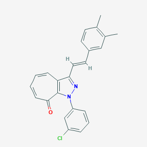 molecular formula C24H19ClN2O B501718 1-(3-chlorophenyl)-3-[2-(3,4-dimethylphenyl)vinyl]cyclohepta[c]pyrazol-8(1H)-one 