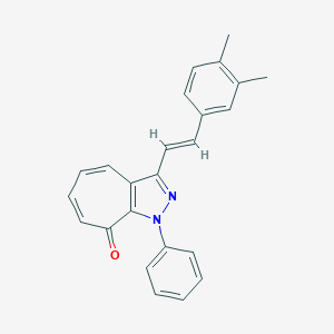 molecular formula C24H20N2O B501719 3-[2-(3,4-dimethylphenyl)vinyl]-1-phenylcyclohepta[c]pyrazol-8(1H)-one 