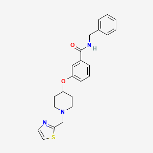 N-benzyl-3-{[1-(1,3-thiazol-2-ylmethyl)-4-piperidinyl]oxy}benzamide