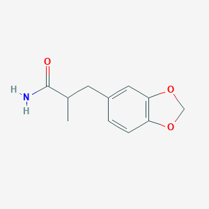 molecular formula C11H13NO3 B050172 alpha-Methyl-1,3-benzodioxole-5-propanamide CAS No. 858215-05-1