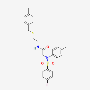 N~2~-[(4-fluorophenyl)sulfonyl]-N~1~-{2-[(4-methylbenzyl)thio]ethyl}-N~2~-(4-methylphenyl)glycinamide