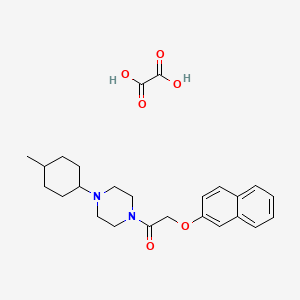 molecular formula C25H32N2O6 B5017225 1-(4-methylcyclohexyl)-4-[(2-naphthyloxy)acetyl]piperazine oxalate 