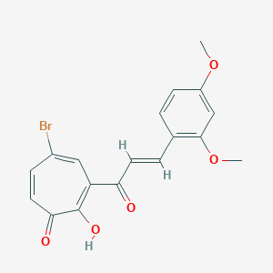 5-Bromo-3-[3-(2,4-dimethoxyphenyl)acryloyl]-2-hydroxy-2,4,6-cycloheptatrien-1-one