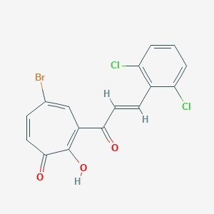 molecular formula C16H9BrCl2O3 B501725 5-Bromo-3-[3-(2,6-dichlorophenyl)acryloyl]-2-hydroxy-2,4,6-cycloheptatrien-1-one 