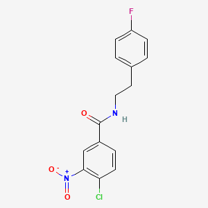 molecular formula C15H12ClFN2O3 B5017299 4-chloro-N-[2-(4-fluorophenyl)ethyl]-3-nitrobenzamide 