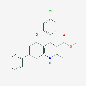 methyl 4-(4-chlorophenyl)-2-methyl-5-oxo-7-phenyl-1,4,5,6,7,8-hexahydro-3-quinolinecarboxylate