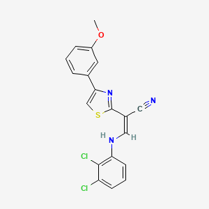 molecular formula C19H13Cl2N3OS B5017329 3-[(2,3-dichlorophenyl)amino]-2-[4-(3-methoxyphenyl)-1,3-thiazol-2-yl]acrylonitrile 