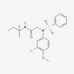 N~1~-(sec-butyl)-N~2~-(3-chloro-4-methoxyphenyl)-N~2~-(phenylsulfonyl)glycinamide