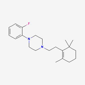 molecular formula C21H31FN2 B5017340 1-(2-fluorophenyl)-4-[2-(2,6,6-trimethyl-1-cyclohexen-1-yl)ethyl]piperazine 