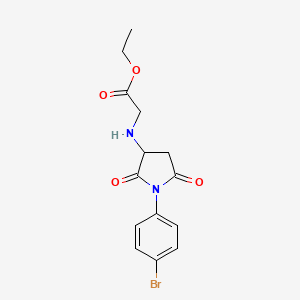 ethyl N-[1-(4-bromophenyl)-2,5-dioxo-3-pyrrolidinyl]glycinate