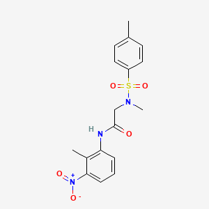 molecular formula C17H19N3O5S B5017359 N~2~-methyl-N~1~-(2-methyl-3-nitrophenyl)-N~2~-[(4-methylphenyl)sulfonyl]glycinamide 