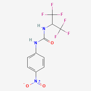 N-(4-nitrophenyl)-N'-[2,2,2-trifluoro-1-(trifluoromethyl)ethyl]urea