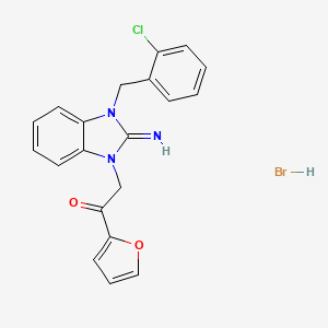 2-[3-(2-chlorobenzyl)-2-imino-2,3-dihydro-1H-benzimidazol-1-yl]-1-(2-furyl)ethanone hydrobromide