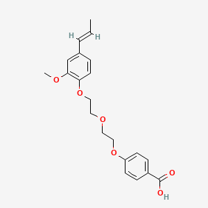 molecular formula C21H24O6 B5017448 4-(2-{2-[2-methoxy-4-(1-propen-1-yl)phenoxy]ethoxy}ethoxy)benzoic acid 