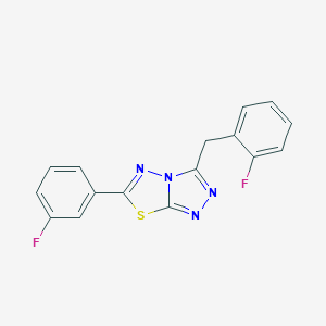 molecular formula C16H10F2N4S B501745 3-(2-Fluorobenzyl)-6-(3-fluorophenyl)[1,2,4]triazolo[3,4-b][1,3,4]thiadiazole 