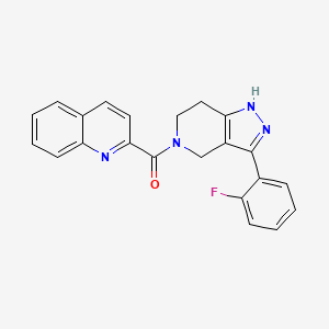 2-{[3-(2-fluorophenyl)-1,4,6,7-tetrahydro-5H-pyrazolo[4,3-c]pyridin-5-yl]carbonyl}quinoline