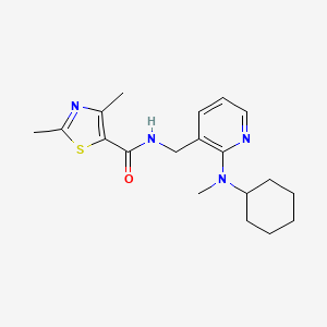 molecular formula C19H26N4OS B5017486 N-({2-[cyclohexyl(methyl)amino]-3-pyridinyl}methyl)-2,4-dimethyl-1,3-thiazole-5-carboxamide 