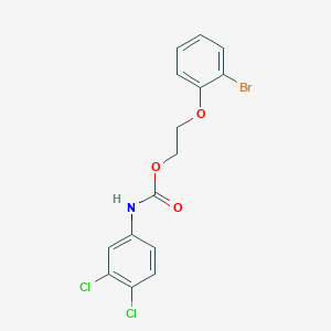 molecular formula C15H12BrCl2NO3 B5017513 2-(2-bromophenoxy)ethyl (3,4-dichlorophenyl)carbamate 