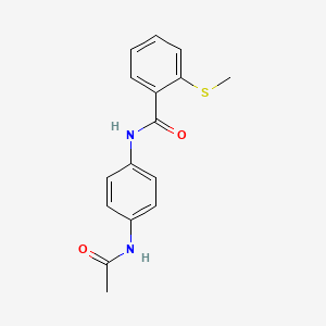 molecular formula C16H16N2O2S B5017541 N-[4-(acetylamino)phenyl]-2-(methylthio)benzamide 