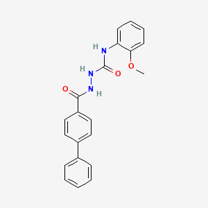 molecular formula C21H19N3O3 B5017543 2-(4-biphenylylcarbonyl)-N-(2-methoxyphenyl)hydrazinecarboxamide 