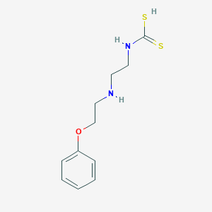 {2-[(2-phenoxyethyl)amino]ethyl}carbamodithioic acid