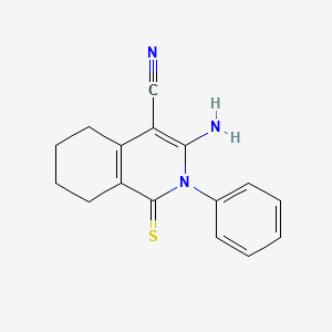 3-amino-2-phenyl-1-thioxo-1,2,5,6,7,8-hexahydro-4-isoquinolinecarbonitrile